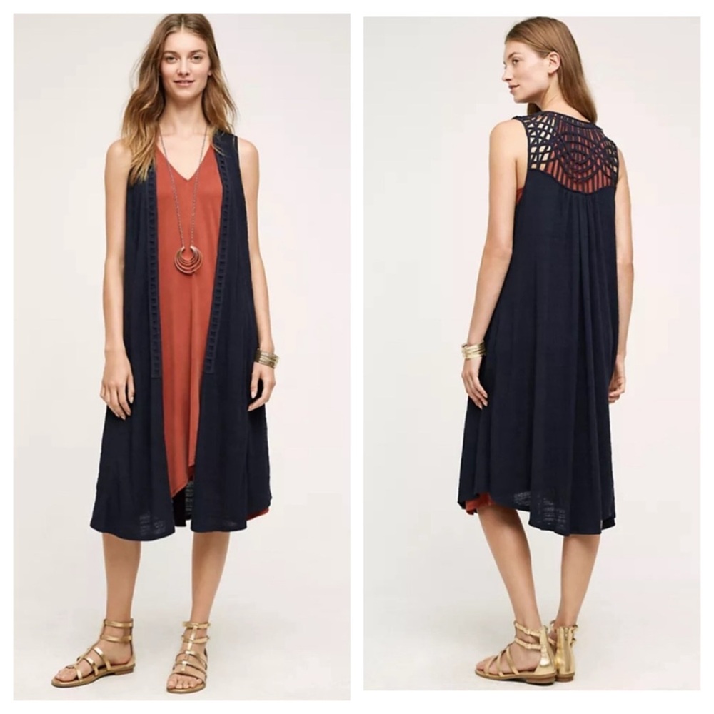 Anthropologie Saturday Sunday Macrame Duster Size Large